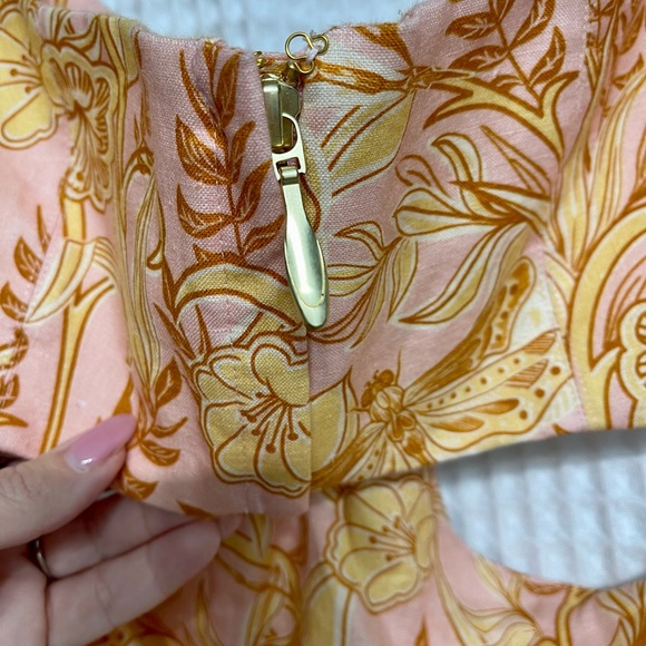 NWOT Ague Bendita Cielo Vuelo Atardecer Linen Maxi Dress Size Large NEVER WORN - Picture 12 of 13